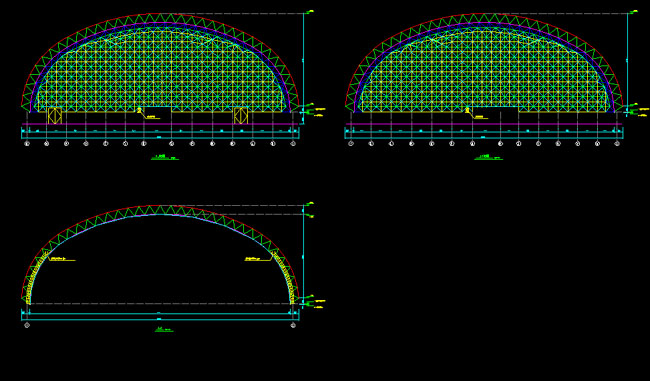 衡水跨度110米，拱高35_7米煤棚网架